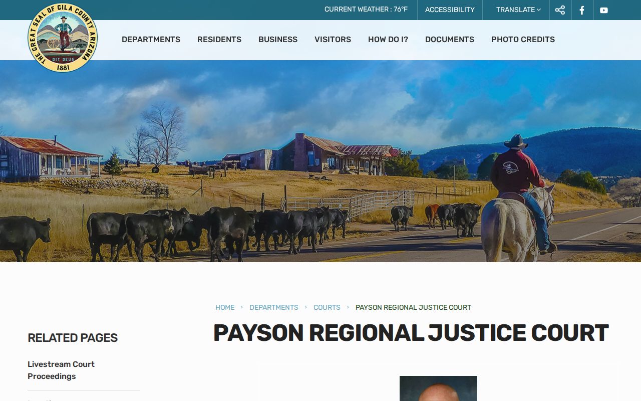 Gila County court docket Payson Regional Justice Court