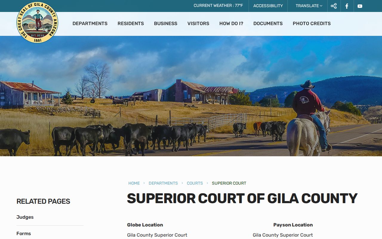 Gila County court docket Superior Court overview
